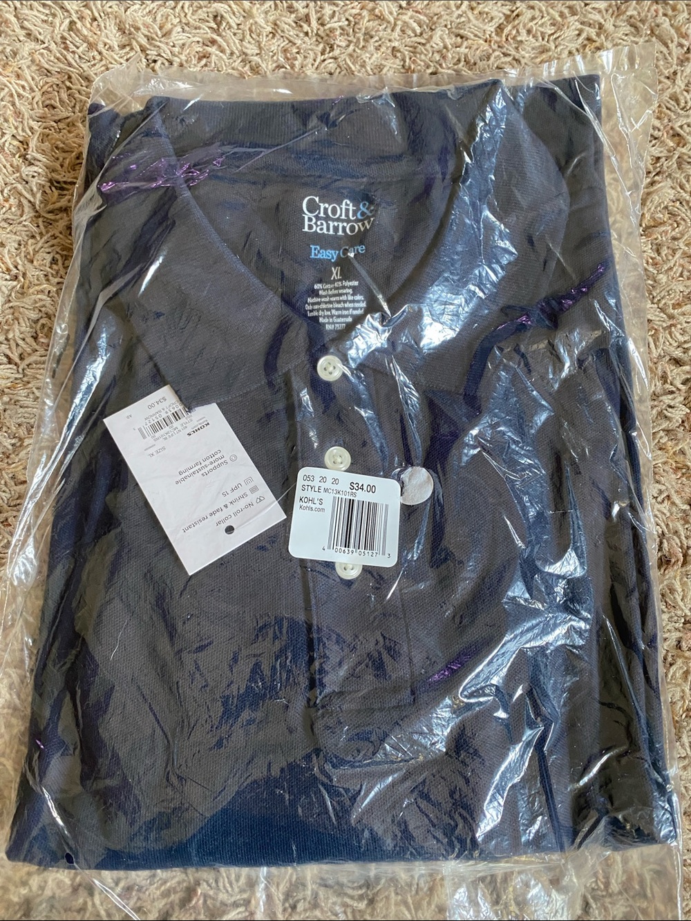 croft & barrow Navy XL Long Sleeve